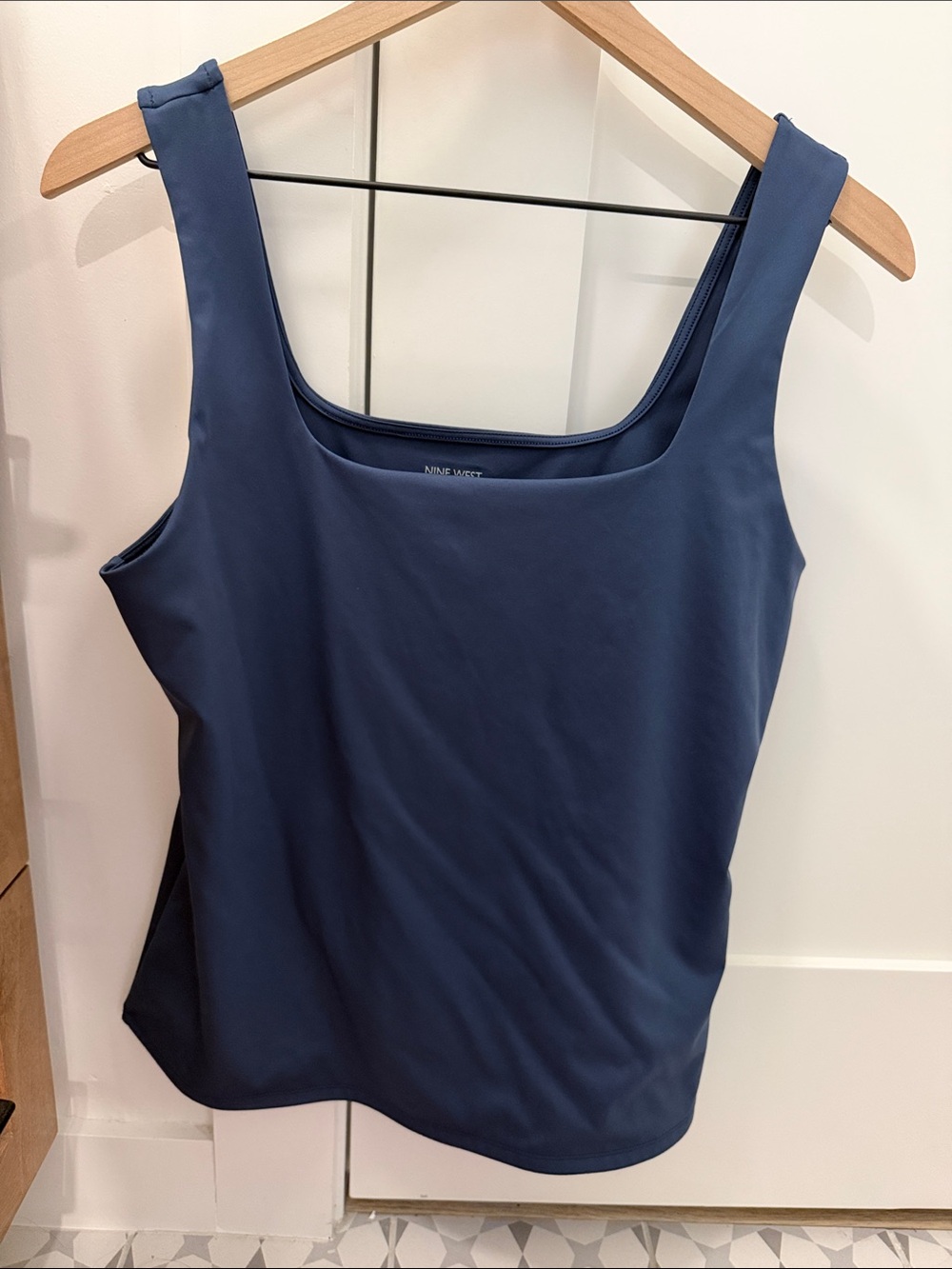Nine West Deep Navy Square Neck Tank